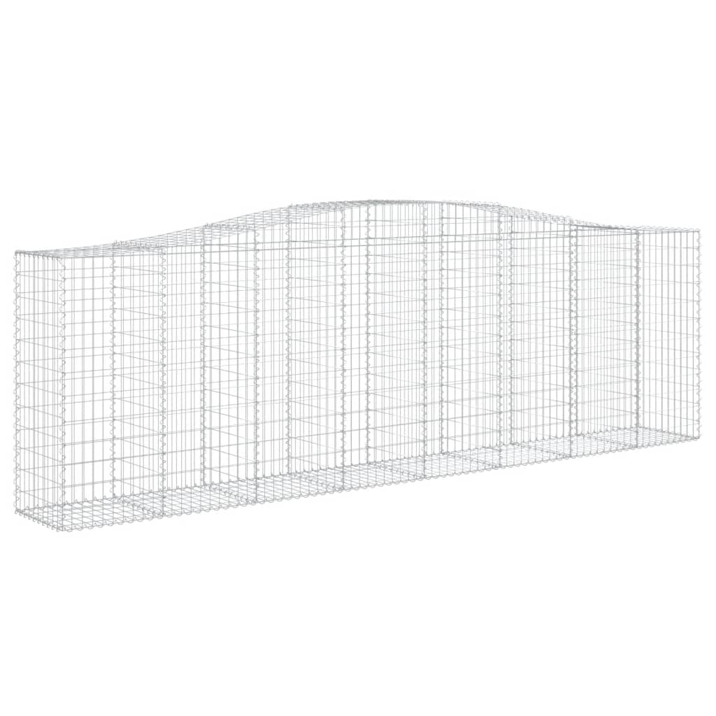 Arched Gabion Baskets 2 pcs 400x50x120/140 cm Galvanised Iron