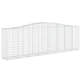 Arched Gabion Baskets 2 pcs 400x50x120/140 cm Galvanised Iron