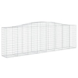 Arched Gabion Baskets 4 pcs 400x50x120/140 cm Galvanised Iron