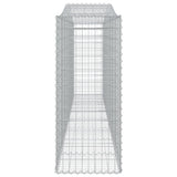 Arched Gabion Baskets 4 pcs 400x50x120/140 cm Galvanised Iron