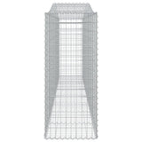 Arched Gabion Baskets 4 pcs 400x50x120/140 cm  Galvanised Iron - 45-Degree Angle