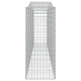 Arched Gabion Baskets 6 pcs 400x50x120/140 cm Galvanised Iron - 45-Degree Angle