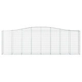 Arched Gabion Baskets 7 pcs 400x50x120/140 cm Galvanised Iron