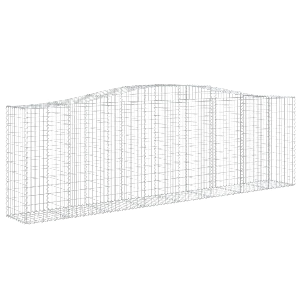 Arched Gabion Baskets 8 pcs 400x50x120/140 cm Galvanised Iron