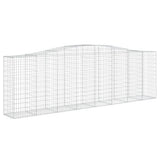 Arched Gabion Baskets 8 pcs 400x50x120/140 cm Galvanised Iron