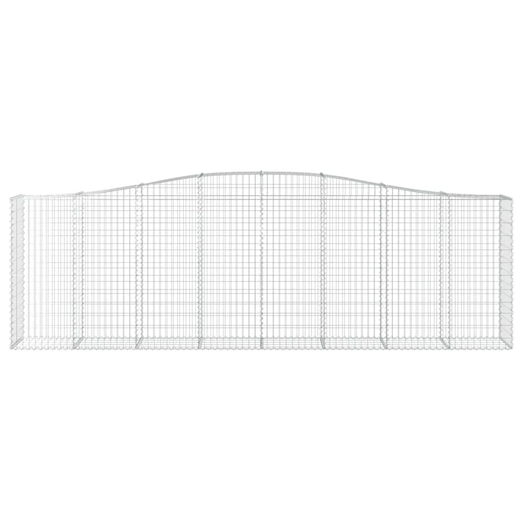 Arched Gabion Baskets 8 pcs 400x50x120/140 cm Galvanised Iron
