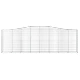 Arched Gabion Baskets 8 pcs 400x50x120/140 cm Galvanised Iron