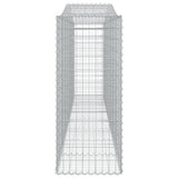 Arched Gabion Baskets 8 pcs 400x50x120/140 cm  Galvanised Iron - 45-Degree Angle