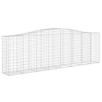 Arched Gabion Baskets 9 pcs 400x50x120/140 cm Galvanised Iron