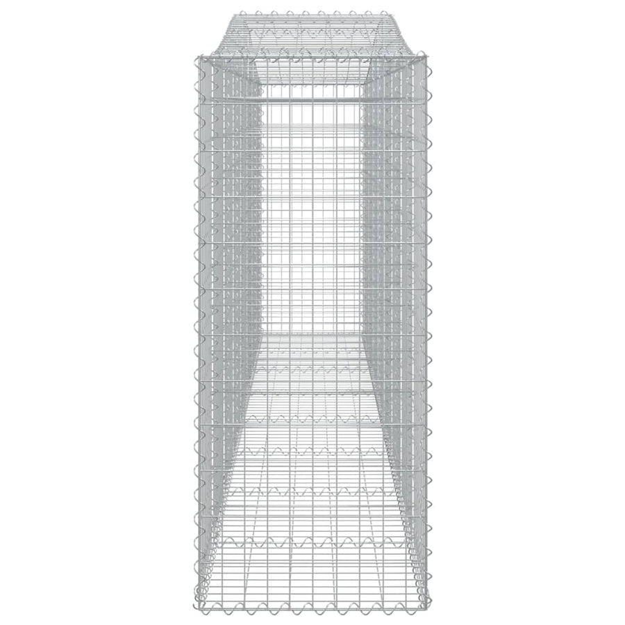 Arched Gabion Baskets 9 pcs 400x50x120/140 cm Galvanised Iron