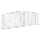 Arched Gabion Baskets 10 pcs 400x50x120/140 cm Galvanised Iron