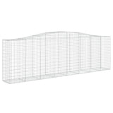 Arched Gabion Baskets 10 pcs 400x50x120/140 cm  Galvanised Iron - Side View