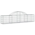 Arched Gabion Baskets 2 pcs 200x30x40/60 cm Galvanised Iron