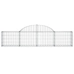 Arched Gabion Baskets 2 pcs 200x30x40/60 cm Galvanised Iron