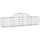 Arched Gabion Baskets 3 pcs 200x30x40/60 cm Galvanised Iron - Side View