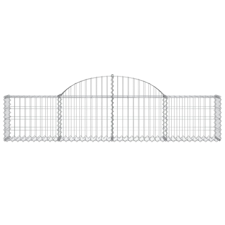Arched Gabion Baskets 3 pcs 200x30x40/60 cm Galvanised Iron