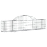 Arched Gabion Baskets 9 pcs 200x30x40/60 cm Galvanised Iron