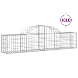 Arched Gabion Baskets 10 pcs 200x30x40/60 cm Galvanised Iron