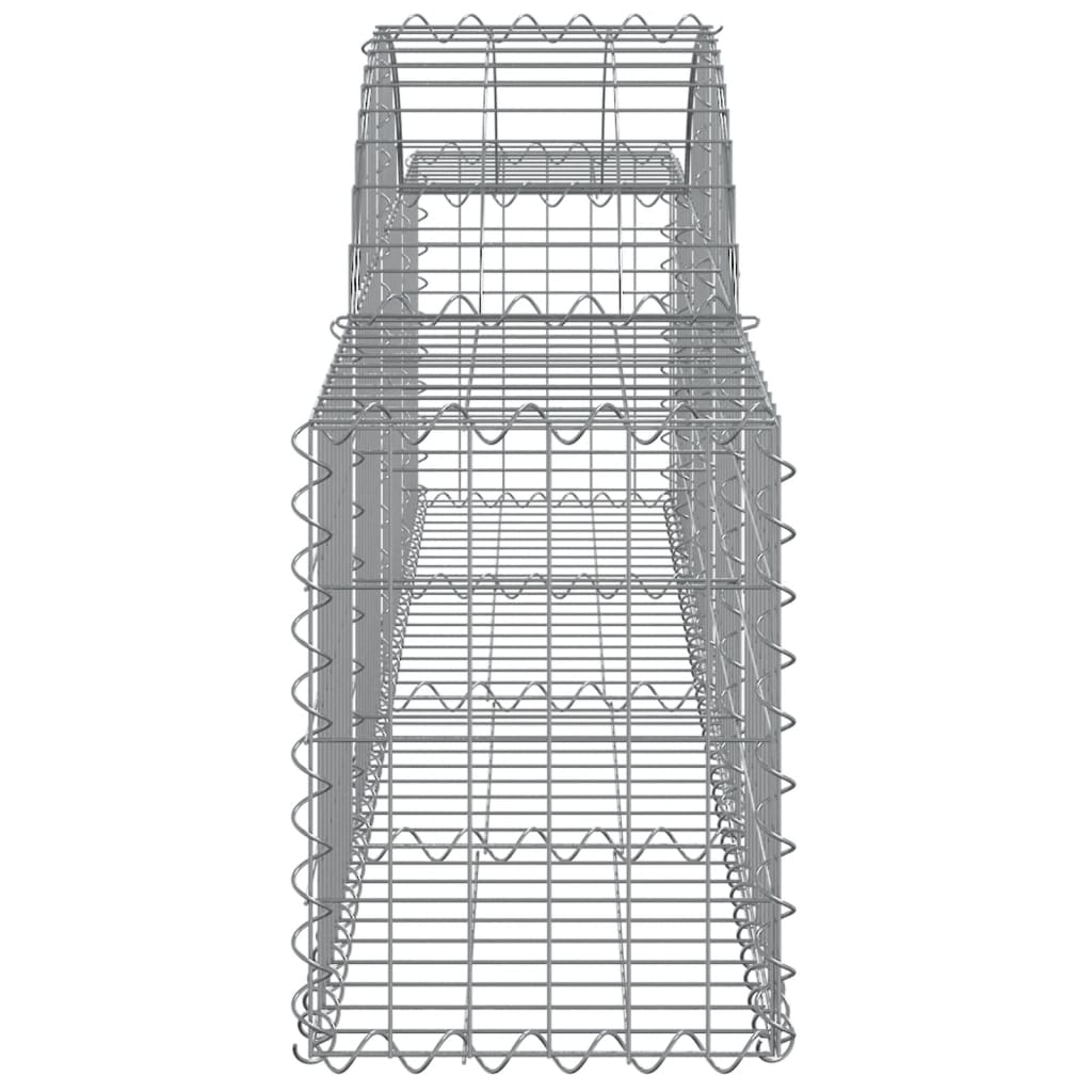 Arched Gabion Baskets 10 pcs 200x30x40/60 cm Galvanised Iron