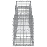 Arched Gabion Baskets 10 pcs 200x30x40/60 cm Galvanised Iron - 45-Degree Angle