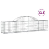 Arched Gabion Baskets 13 pcs 200x30x40/60 cm Galvanised Iron