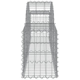 Arched Gabion Baskets 13 pcs 200x30x40/60 cm Galvanised Iron - 45-Degree Angle
