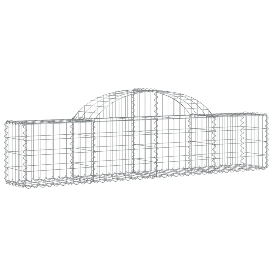 Arched Gabion Baskets 14 pcs 200x30x40/60 cm Galvanised Iron
