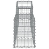 Arched Gabion Baskets 15 pcs 200x30x40/60 cm Galvanised Iron