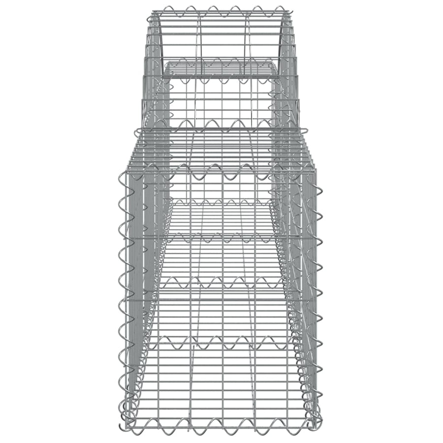 Arched Gabion Baskets 15 pcs 200x30x40/60 cm Galvanised Iron