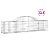 Arched Gabion Baskets 18 pcs 200x30x40/60 cm Galvanised Iron