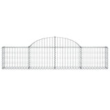 Arched Gabion Baskets 18 pcs 200x30x40/60 cm Galvanised Iron - Top-Down View