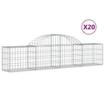 Arched Gabion Baskets 20 pcs 200x30x40/60 cm Galvanised Iron