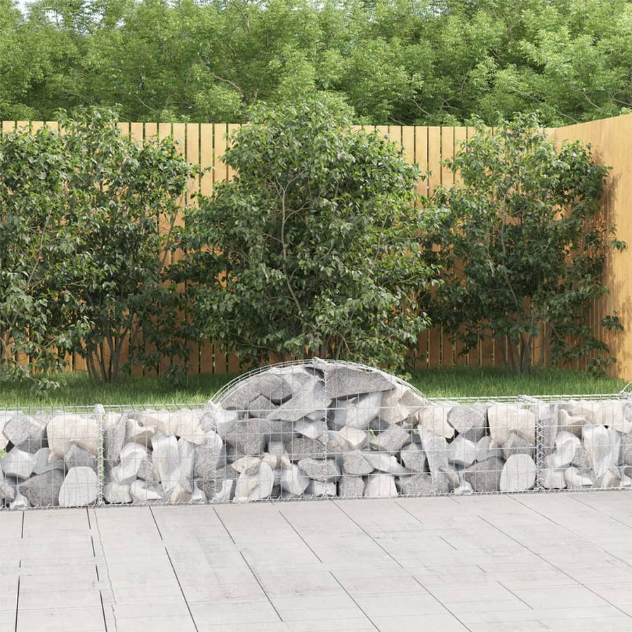 Arched Gabion Baskets 20 pcs 200x30x40/60 cm Galvanised Iron