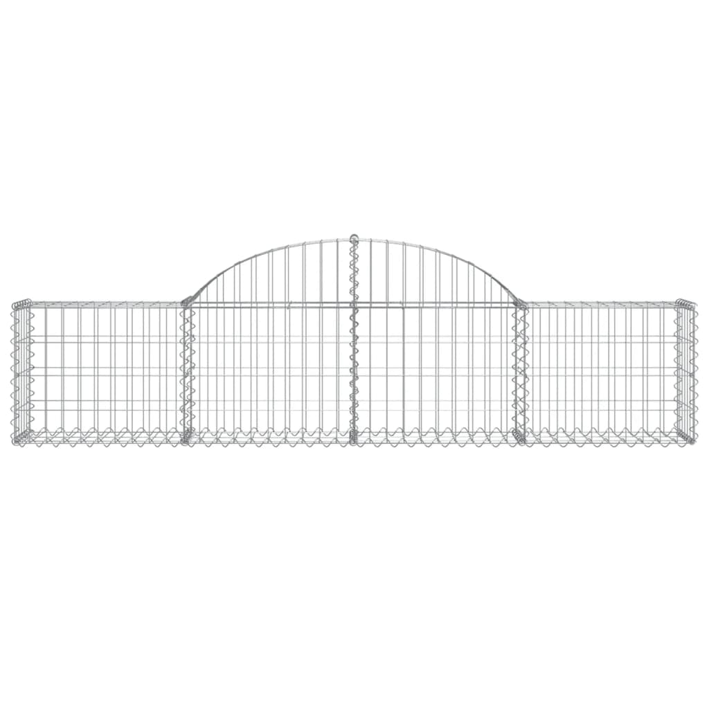 Arched Gabion Baskets 25 pcs 200x30x40/60 cm Galvanised Iron