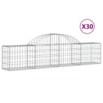 Arched Gabion Baskets 30 pcs 200x30x40/60 cm Galvanised Iron