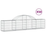 Arched Gabion Baskets 50 pcs 200x30x40/60 cm Galvanised Iron