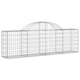Arched Gabion Baskets 2 pcs 200x30x60/80 cm Galvanised Iron