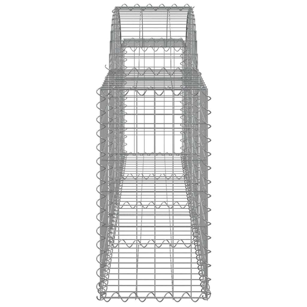 Arched Gabion Baskets 2 pcs 200x30x60/80 cm Galvanised Iron