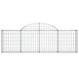 Arched Gabion Baskets 5 pcs 200x30x60/80 cm Galvanised Iron