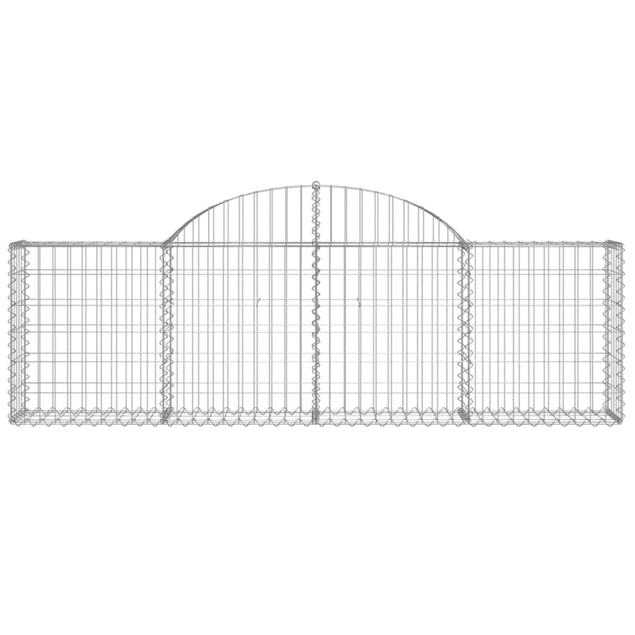 Arched Gabion Baskets 6 pcs 200x30x60/80 cm Galvanised Iron