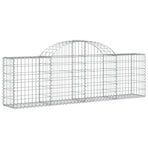 Arched Gabion Baskets 7 pcs 200x30x60/80 cm Galvanised Iron