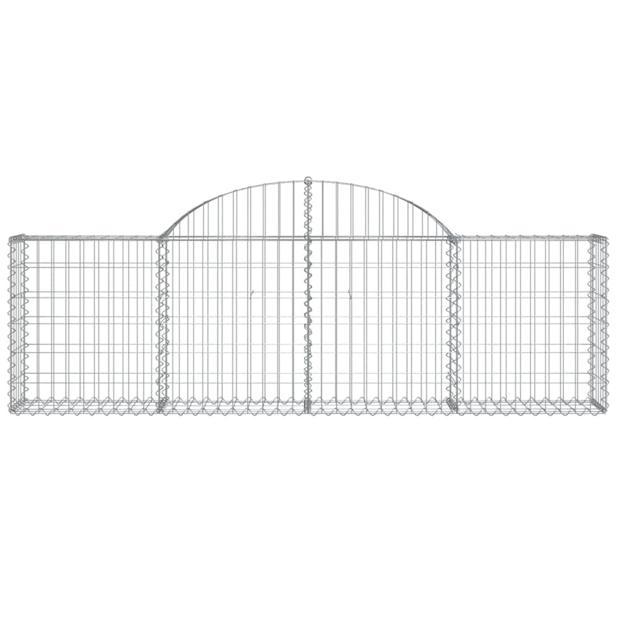 Arched Gabion Baskets 7 pcs 200x30x60/80 cm Galvanised Iron
