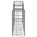Arched Gabion Baskets 7 pcs 200x30x60/80 cm Galvanised Iron