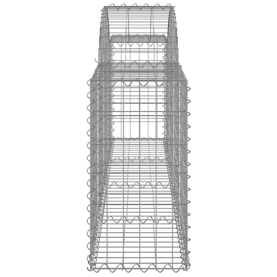 Arched Gabion Baskets 7 pcs 200x30x60/80 cm Galvanised Iron