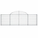 Arched Gabion Baskets 9 pcs 200x30x60/80 cm Galvanised Iron