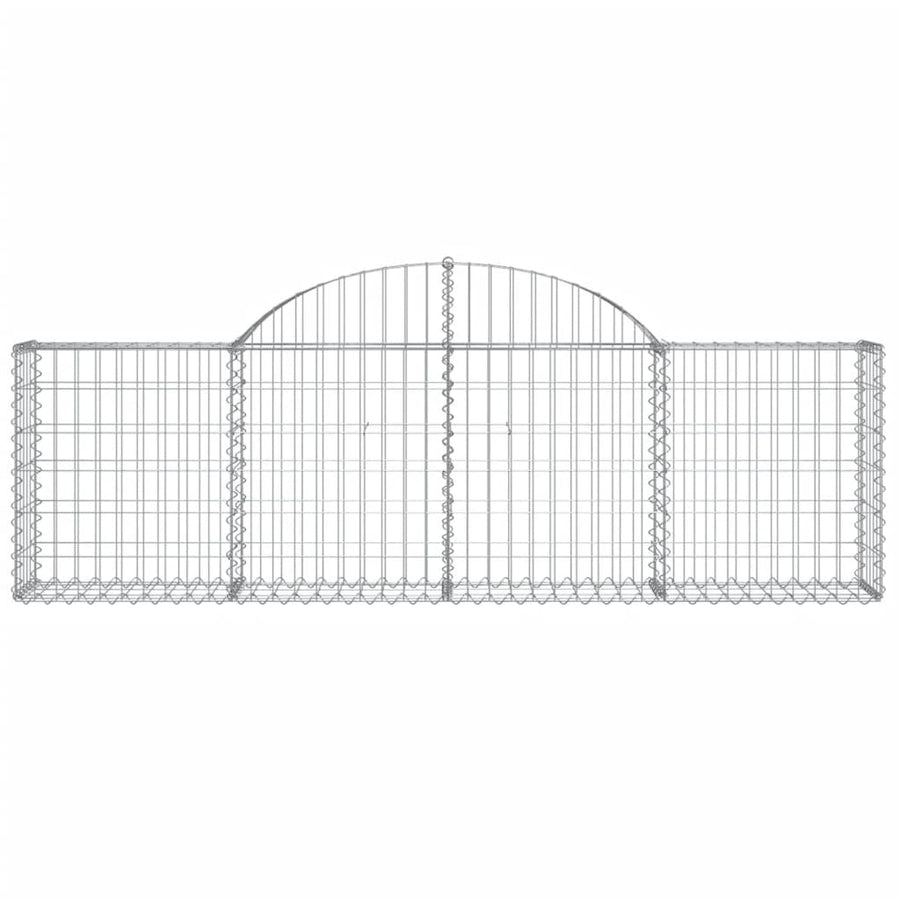 Arched Gabion Baskets 9 pcs 200x30x60/80 cm Galvanised Iron