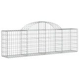Arched Gabion Baskets 14 pcs 200x30x60/80 cm Galvanised Iron - Side View