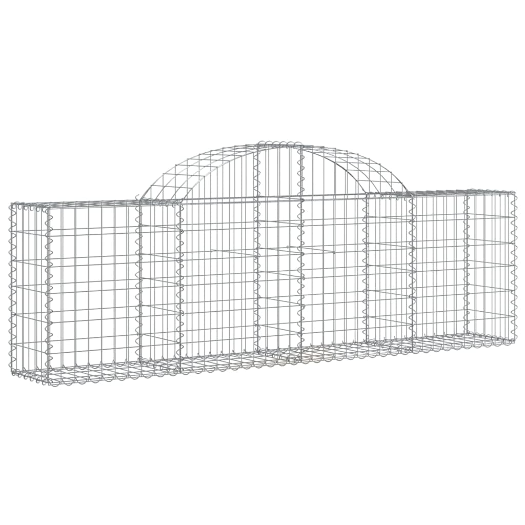 Arched Gabion Baskets 18 pcs 200x30x60/80 cm Galvanised Iron