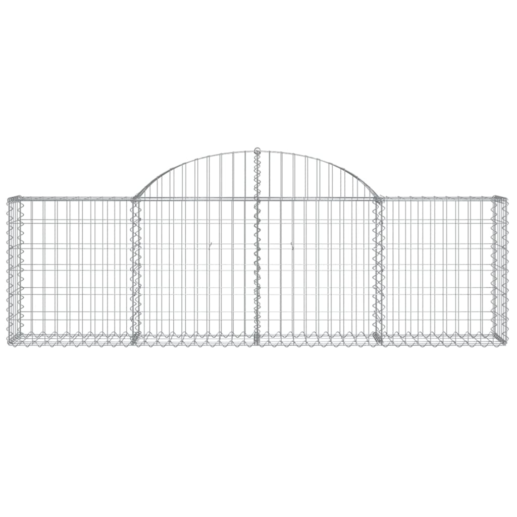 Arched Gabion Baskets 18 pcs 200x30x60/80 cm Galvanised Iron