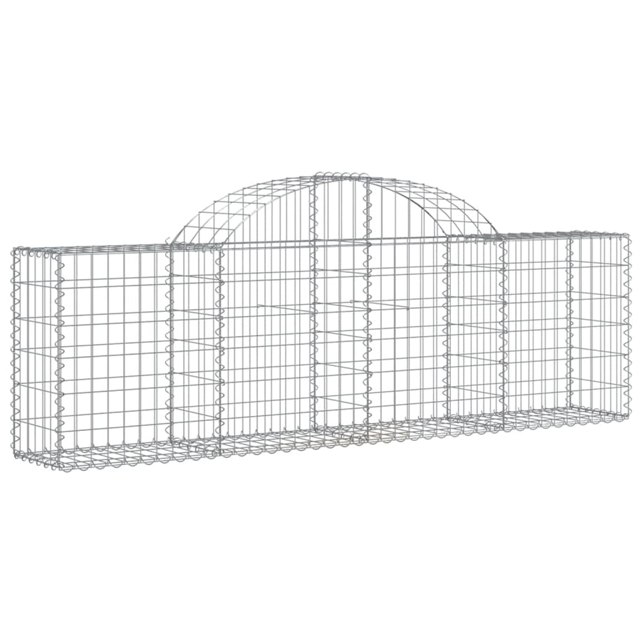 Arched Gabion Baskets 20 pcs 200x30x60/80 cm Galvanised Iron